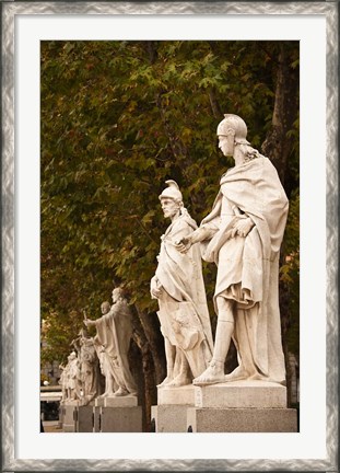 Framed Statues of Spanish Kings, Royal Palace, Madrid, Spain Print