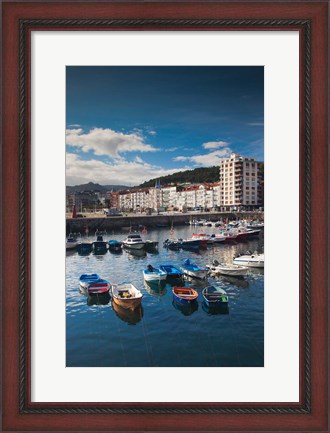 Framed Town And Harbor View, Castro-Urdiales, Spain Print
