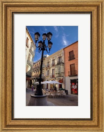 Framed Outdoor Cafe,  Avila, Spain Print