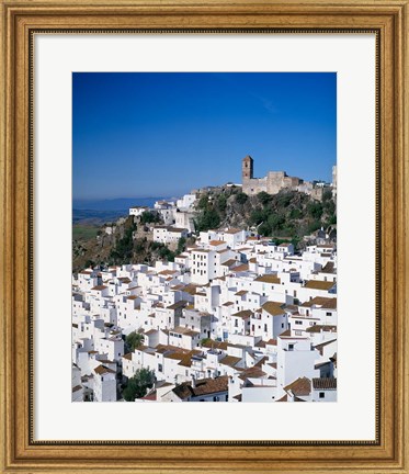 Framed White Village of Casares, Andalusia, Spain Print