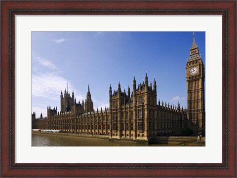 Framed UK, London, Big Ben and Houses of Parliament Print