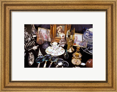 Framed Antiques For Sale, Apple Market, Covent Garden, London, England Print