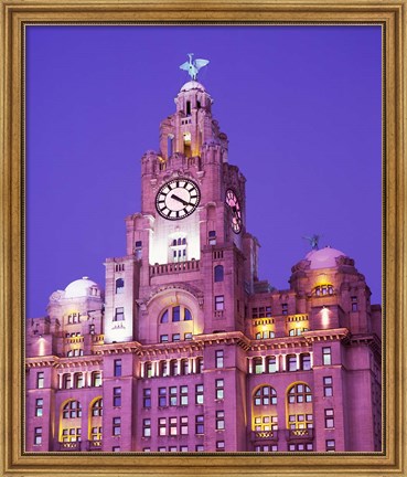 Framed Liver Building, Liverpool, Merseyside, England Print