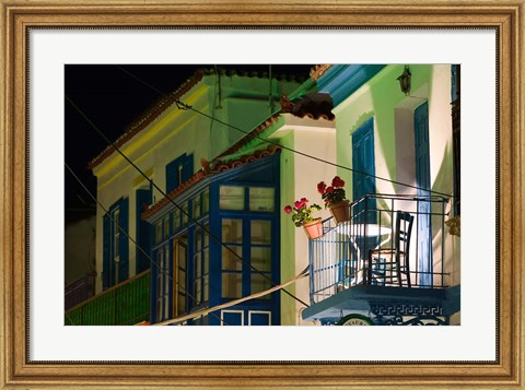 Framed Greece, Aegean Islands, Samos, Waterfront home Print