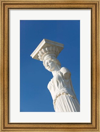 Framed Greece, Ionian Islands, Kefalonia, Caryatid Statue Print