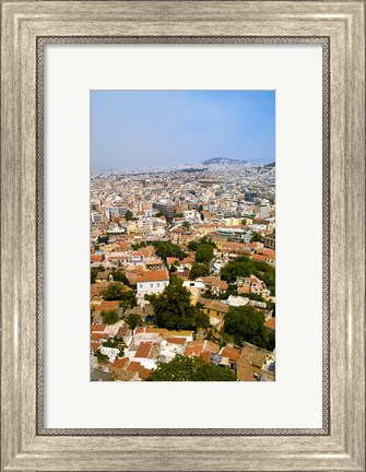 Framed Crowded City of Athens, Greece Print