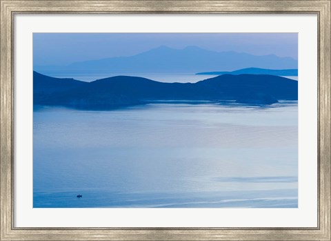 Framed Greece, Dodecanese, Patmos, Skala Bay, Dawn Print