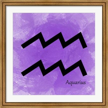 Framed Aquarius - Violet Print