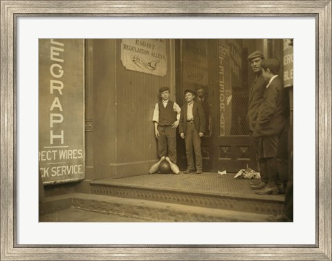 Framed Bowling Alley Boys, New Haven, Connecticut Print