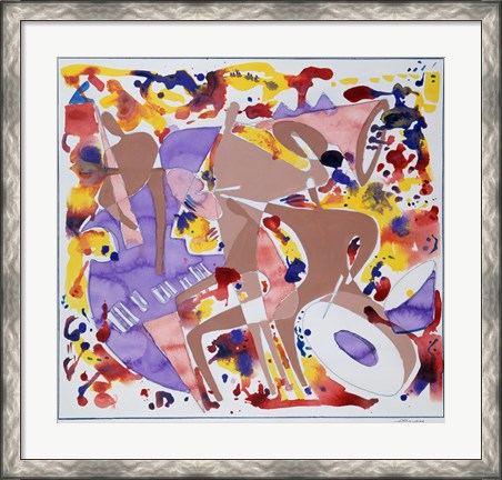 Framed Abstract Jazz Print