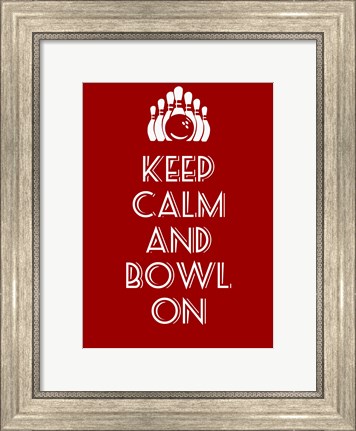 Framed Keep Calm and Bowl On Print