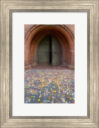 Framed Flower petals, St Anne&#39;s Church, Vilnius, Lithuania Print