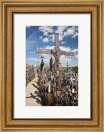 Framed Hill of Crosses, Siauliai, Central Lithuania, Lithuania II Print