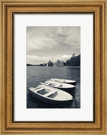 Framed Island Castle by Lake Galve, Trakai, Lithuania II Print