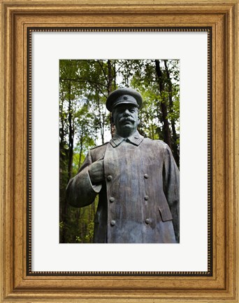 Framed Lithuania, Grutas Park, Statue Joseph Stalin III Print