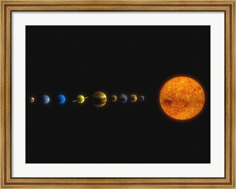 Framed Solar System I Print