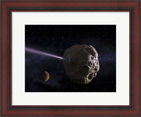 Framed Deflecting Path of an Earth-Crossing Asteroid Print