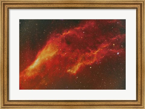 Framed NGC 1499, the California Nebula in the Constellation Perseus Print