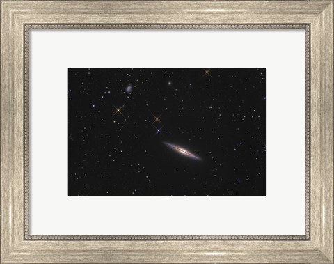 Framed NGC 4013 is an edge-on unbarred spiral galaxy in the Constellation Ursa Major Print