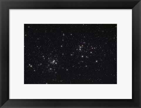 Framed Double Cluster in the Constellation Perseus Print