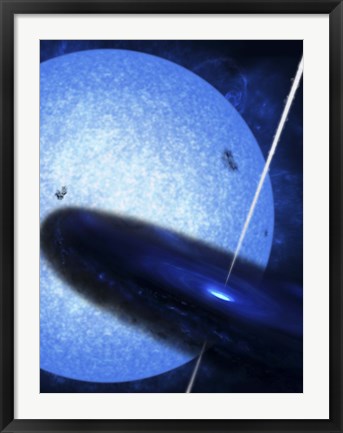 Framed Cygnus X-1, a luminous x-ray source in the Constellation Cygnus Print