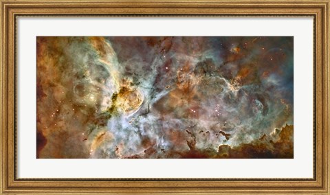 Framed Central region of the Carina Nebula Print