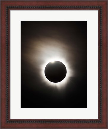 Framed Solar Eclipse with diamond ring effect, Queensland, Australia Print