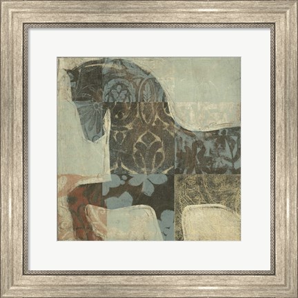 Framed Patterned Horse I Print