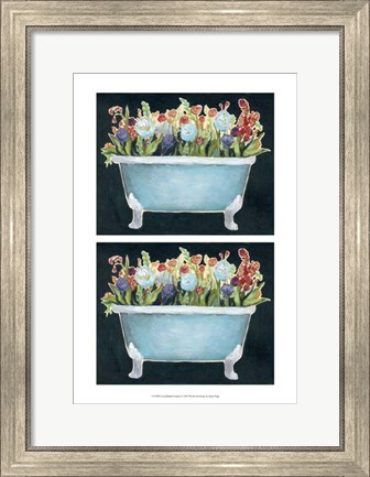 Framed 2-Up Bathtub Garden I Print