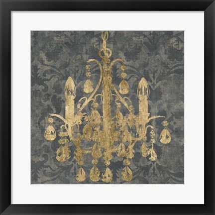 Framed Gilt Chandelier I Print