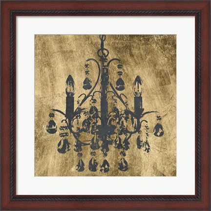 Framed Gilt Chandelier V Print