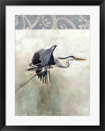 Framed Waterbirds in Mist III Print