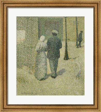 Framed Couple In The Street, 1887 Print