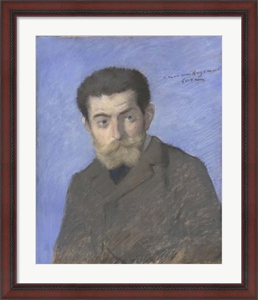 Framed Portrait Of The Writer Joris-Karl Huysmans (1848-1907) Print