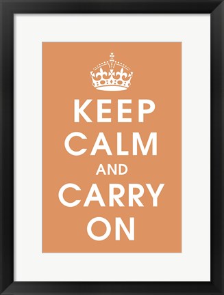 Framed Keep Calm Nectarine Print