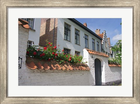 Framed Beguinale House Bruges, Belgium Print