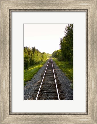 Framed Manitoba Train Tracks Print