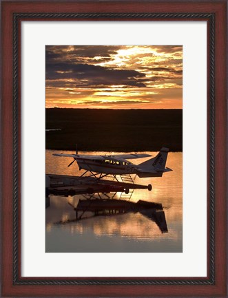 Framed Plane on Whitefish Lake Print