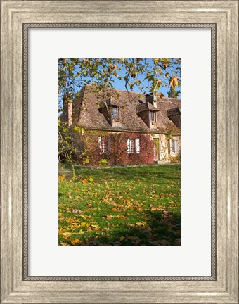 Framed Main Farmhouse in Traditional Dordogne Style Print