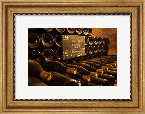 Framed Winery, Bottle 1998, Chateau de Beaucastel Print