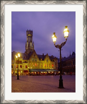 Framed Burg Square, Bruges, Belgium Print