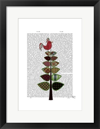 Framed Tartan Tree Illustration Print