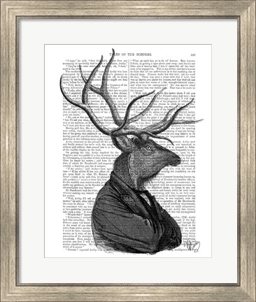 Framed Deer Portrait 1 Print