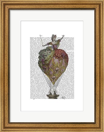 Framed Hot Air Balloon Woman 3 Print