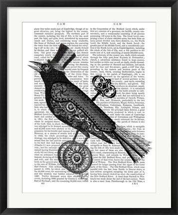 Framed Steampunk Crow Print