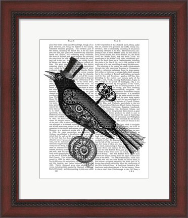 Framed Steampunk Crow Print