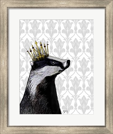 Framed Badger King II Print