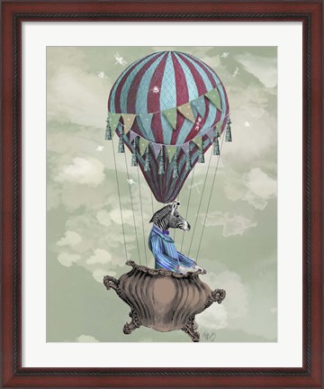 Framed Flying Zebra Print