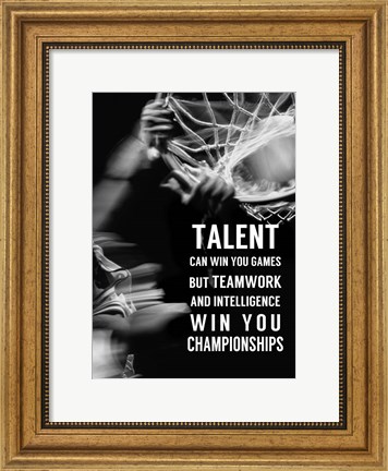 Framed Teamwork and Intelligence Print