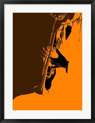 Framed Jazz Orange 2 Print